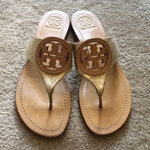 Gold Tory Burch Flip Flop